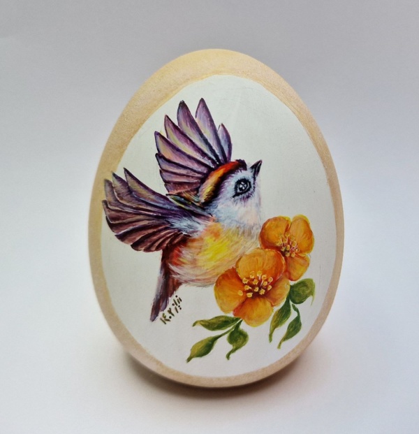 original painting on ceramic egg